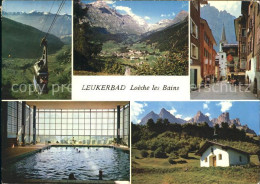 11695235 Leukerbad Seilbahn Totalansicht Dorfpartie Hallenbad Kapelle Leukerbad - Otros & Sin Clasificación