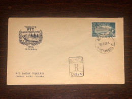 TURKEY FDC COVER 1956 YEAR SANATORIUM HEALTH MEDICINE STAMPS - FDC