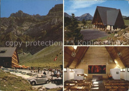 11691905 Schwaegalp AR Restaurant Talstation Mit Saentis Bergkapelle Mit Stockbe - Otros & Sin Clasificación