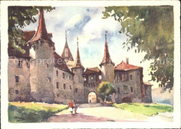 11691705 Colombier NE Chateau De Colombier Aquarell Colombier NE - Autres & Non Classés