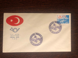 TURKEY FDC COVER 1959 YEAR TUBERCULOSIS RED CRESCENT HEALTH MEDICINE STAMPS - FDC