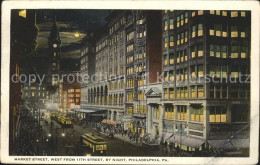 11688657 Philadelphia Pennsylvania Market Street By Night Philadelphia Pennsylva - Andere & Zonder Classificatie