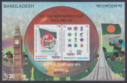 Bangladesh 1999 MNH MS ICC Cricket World Cup, Sport, Sports, Tiger, Flag, England, Miniature Sheet - Bangladesh