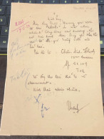 Soth Vietnam Letter-sent Mr Ngo Dinh Nhu -year-19-5-1953 No-224- 1 Pcs Paper Very Rare - Historical Documents