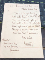 Soth Vietnam Letter-sent Mr Ngo Dinh Nhu -year--1952 No-23- 1 Pcs Paper Very Rare - Historical Documents