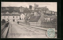 CPA Le Grand Pressigny, Ruines Et Pont D`Etableaux  - Le Grand-Pressigny