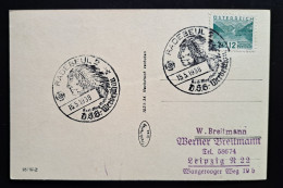 Österreich 1938, Postkarte RADEBEUL Karl May Museum Sonderstempel - Lettres & Documents