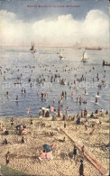 11688188 Monroe_Wisconsin Beach Bathing In Lake Michigan - Andere & Zonder Classificatie