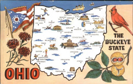 11688158 Ohio_US-State Map Of The Buckeye State Flag - Sonstige & Ohne Zuordnung