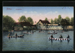 AK Zittau, Burgteich Mit Gondeln  - Zittau