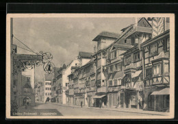 AK Lindau /Bodensee, Hauptstrasse Mit Gasthaus Zum Süntzen Und Geschäften  - Lindau A. Bodensee