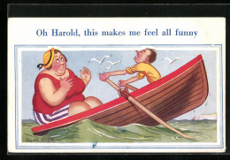 Künstler-AK Donald McGill: Oh Harold, This Makes Me Feel All Funny  - Mc Gill, Donald