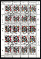 Liechtenstein 1223 Postfrisch Kleinbogen Mit Ersttagsstempel / Gutenberg #IH518 - Altri & Non Classificati