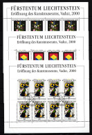 Liechtenstein 1248 Gestempelt Kleinbogen Mit Ersttagsstempel / Kunst #IH524 - Otros & Sin Clasificación