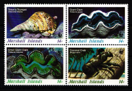 Marshall Inseln 73-76 Postfrisch Viererblock / Meerestiere #IH457 - Marshall Islands