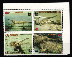 Bangladesch 323-326 Postfrisch Viererblock / Reptilien #IH488 - Other & Unclassified