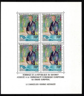 Dahomey Block 8 Postfrisch Konrad Adenauer #IH525 - Bénin – Dahomey (1960-...)