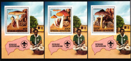 Zentralafrikanische Republik 1054,1056 Und 1057 Postfrisch Einzelblöcke #IH489 - Autres & Non Classés