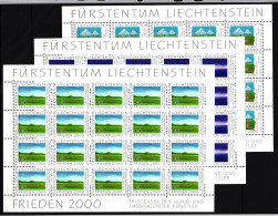 Liechtenstein 1238-1240 Postfrisch Kleinbogensatz / Weltfrieden #IH594 - Autres & Non Classés