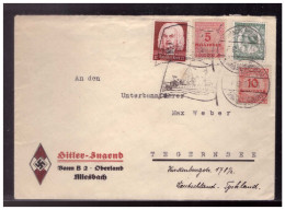 Dt- Reich (024163) Propaganda Farbig Vorgedruckter HJ Brief Bann B2 Oberland Miesbach, Gelaufen Mit SST Seepost!! 1935 - Brieven En Documenten