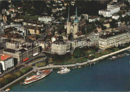 11686978 Luzern LU Hofkirche Schiffsrestaurant Wilhelm Tell Fliegeraufnahme Luze - Autres & Non Classés