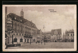 AK Coburg, Marktplatz Mit Geschäft Und Brunnen  - Coburg