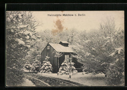 AK Malchow B. Berlin, Heimstätte Im Schnee  - Weissensee