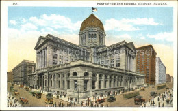 11686536 Chicago_Illinois Post Office And Federal Building Strassenbahnen Autos - Sonstige & Ohne Zuordnung