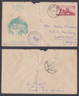 Inde India 1967 Used FDC Censor Cover, Quit India Movement, Statue, Flag, First Day Cover - Cartas & Documentos