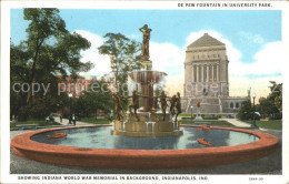 11686533 Indianapolis Indiana World War Memorial And De Pew Fountain University  - Sonstige & Ohne Zuordnung