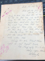 Soth Vietnam Letter-sent Mr Ngo Dinh Nhu -year-16-3/1953 No-43- 1 Pcs Paper Very Rare - Historische Dokumente