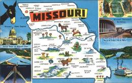 11686476 Missouri_US-State Karte Und Sehenswuerdigkeiten - Sonstige & Ohne Zuordnung