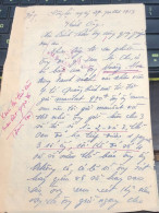 Soth Vietnam Letter-sent Mr Ngo Dinh Nhu -year-29-11/1953 No-270- 2 Pcs Paper Very Rare - Historische Documenten