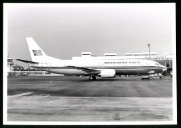 Fotografie Flughafen Newcastle, Flugzeug Boeing 757, Passagierflugzeug Braathens Safe, Kennung LN-BRB  - Aviación