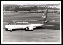 Fotografie Flugzeug Boeing 737, Passagierflugzeug British Midland, Kennung G-OBMB  - Aviación