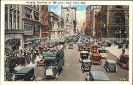 11686367 New_York_City Sunday Morning 5th Ave Autos - Andere & Zonder Classificatie