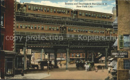 11686360 New_York_City Bowery And Doubledeck Elevated R.R. Pferdekutschen - Otros & Sin Clasificación