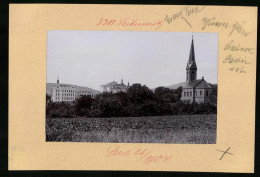 Fotografie Brück & Sohn Meissen, Ansicht Leitmeritz, Kirche Vom Nahen Feld Gesehen  - Lieux