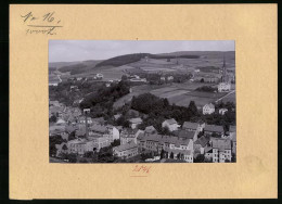 Fotografie Brück & Sohn Meissen, Ansicht Sebnitz, Ortsansicht Mit Fabrik & Kirche  - Places