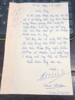 Soth Vietnam Letter-sent Mr Ngo Dinh Nhu -year-25-8/1953 No-328- 2 Pcs Paper Very Rare - Historische Documenten