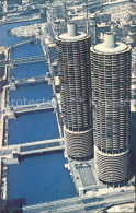 11686185 Chicago_Illinois Fliegeraufnahme Marina City And Chicago River - Otros & Sin Clasificación