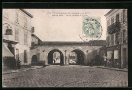 CPA Soissons, Fortifications De Soissons, Porte De Reims, Vue De L`Interieur De La Ville  - Soissons