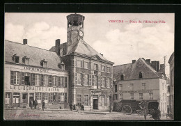 CPA Vervins, Place De L`Hôtel-de-Ville  - Vervins