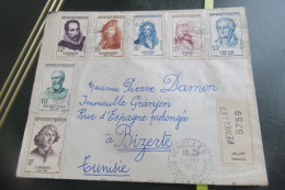 FRANCE Lettre Recommandée 1957 Venelles Pour Bizerte - 1921-1960: Modern Period