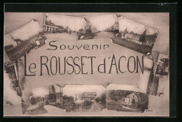 CPA Le Rousset D`Acon, Souvenir - L`Eglise, Le Chateau  - Autres & Non Classés