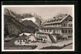 AK Garmisch-Partenkirchen, Kreuzeckhaus Mit Zugspitze  - Zugspitze