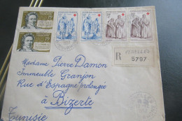 FRANCE Lettre Recommandée 1957  Venelles Pour Bizerte - 1921-1960: Modern Period