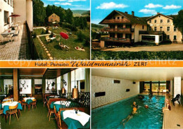 73321236 Zerf Hotel Pension Waidmannsruh Restaurant Garten Hallenbad Zerf - Autres & Non Classés