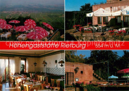 73321205 Rhodt Rietburg Hoehengaststaette Rietburg Restaurant Terrasse Fernsicht - Autres & Non Classés