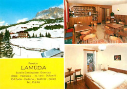 73321159 Pedraces Pension Lamueda Gastraum Fremdenzimmer Winterpanorama Dolomite - Sonstige & Ohne Zuordnung